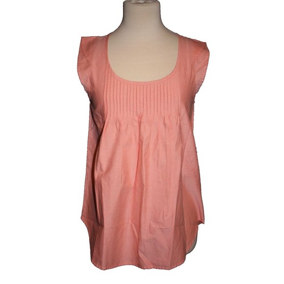 Women's U.S. Polo ASSN. Tank Top Pleated Peach Career Work Size Medium M NEW NWT - Picture 1 of 3